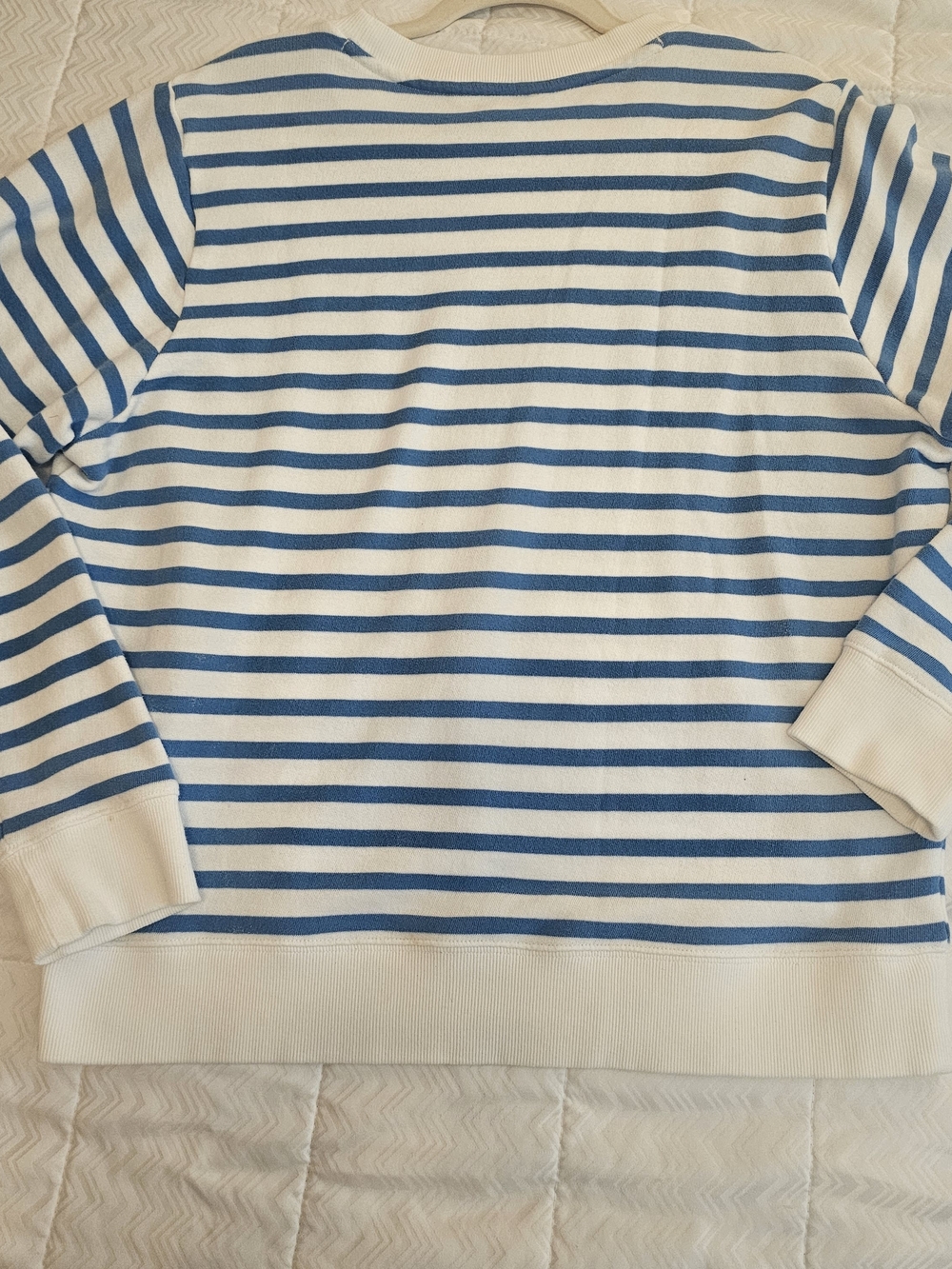 Lilly Pulitzer Blue & White Striped Palm Heart Sweatshirt - Picture 6 of 6